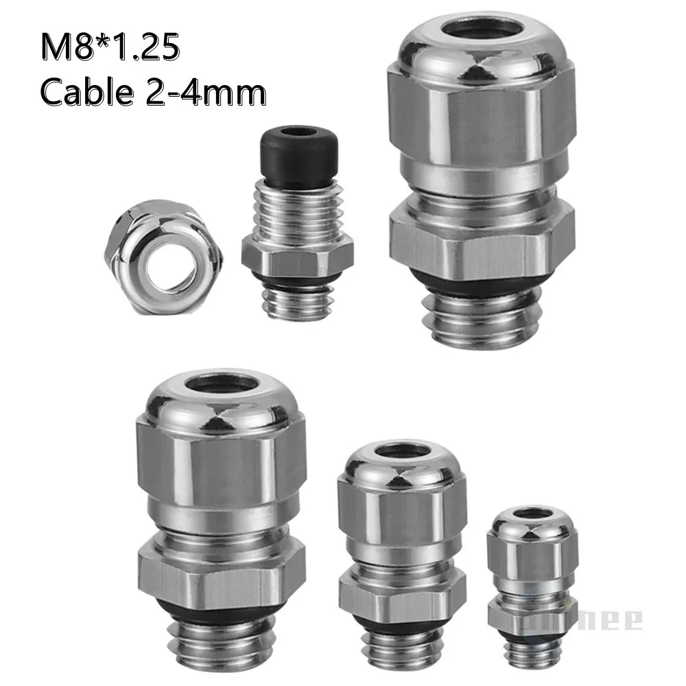 1Pcs 304 Stainless Steel GlandsWaterproof Cable Gland IP68 PG7 PG9 M12 M16 Metal Joint PG13.5 M8 M10 Cable Fixing Seal Joint