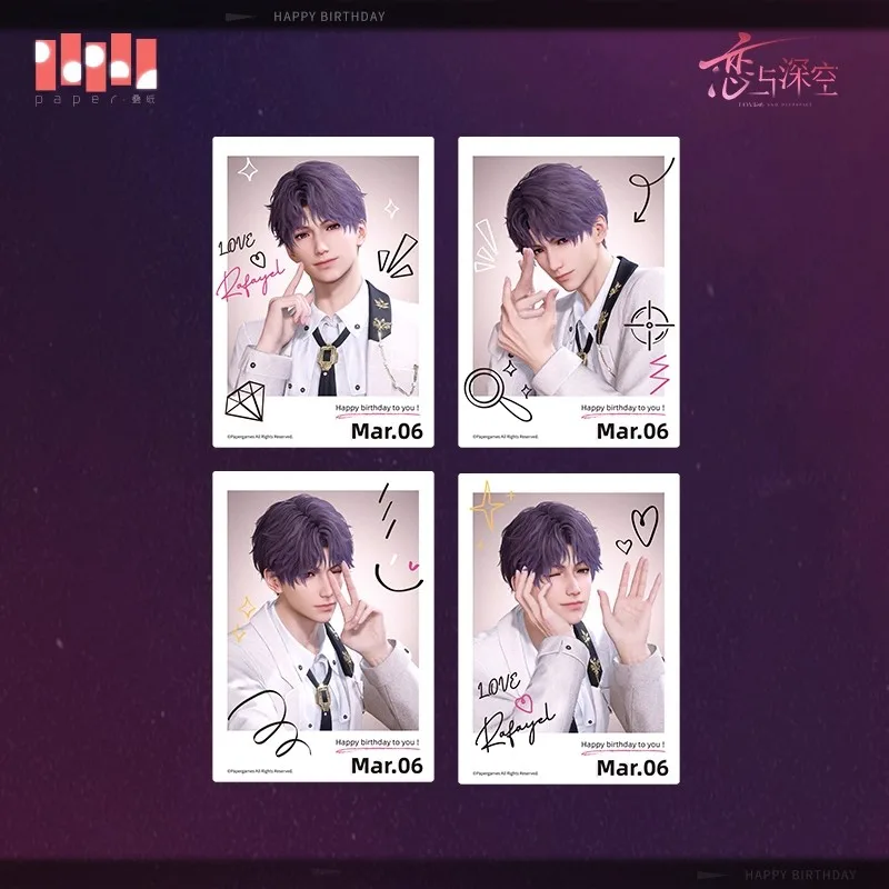 [البضائع الرسمية] الحب والمساحة العميقة رافاييل عيد ميلاد مغامرة لا تنسى الاكريليك حامل شارة معدنية بطاقة بولارويد بريدية