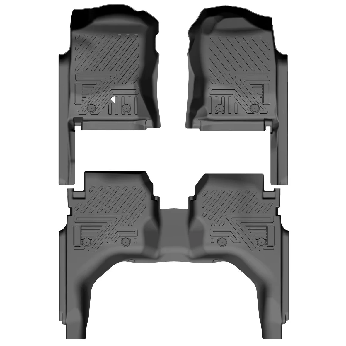 All Weather 5D Car Floor Mats For HILUX HI-RADER 2000-2005 Set Custom Fit TPE Car Mats