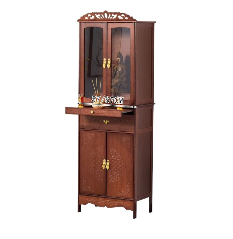 LMM with door offering table God of Wealth placement cabinet Guan Yu statue offering table