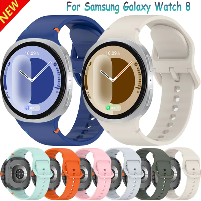 Official 1:1 Silicone Strap For Samsung Galaxy Watch 8 40mm 44mm Soprts Comfortable Wristband Galaxy Watch 8 Classic 46mm Correa