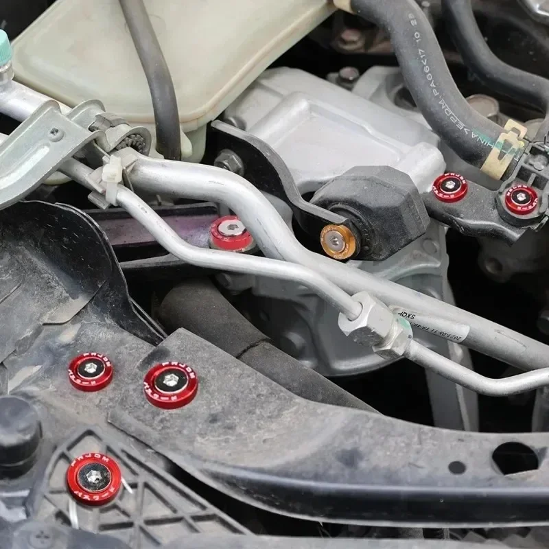 JDM الحاجز غسالات M6 الترباس مجموعة الوفير محرك السيارة تعديل طوقا المسمار الحاجز الألومنيوم مقعر مسامير عرافة السحابة لهوندا