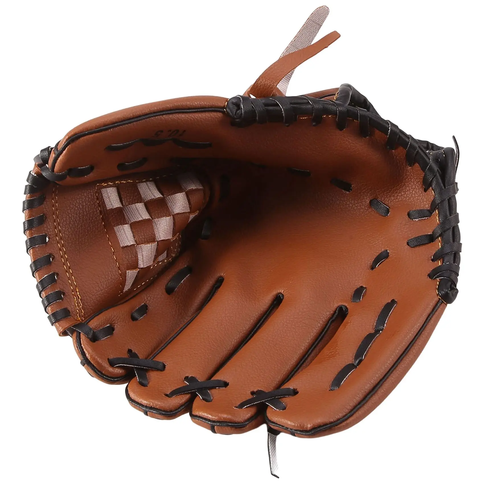 Outdoor Sports 2 Colors Baseball Glove Softball Practice Equipment Right Hand for Adult Man Woman Train,Brown 10.5