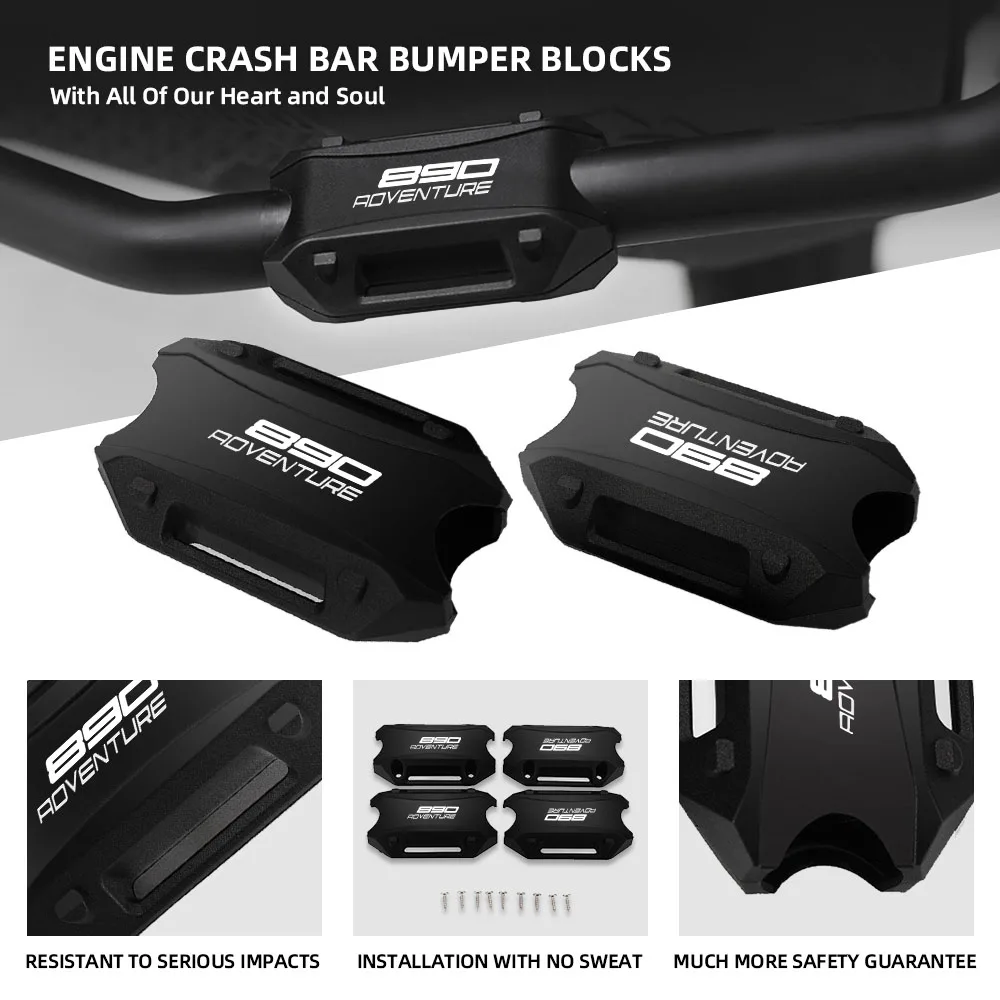 

25MM Motorcycle Engine Guard Crash Bar Protection Bumper Decorative Block FOR 890 ADVENTURE R 2019 2020 2021 2022 2023 2024