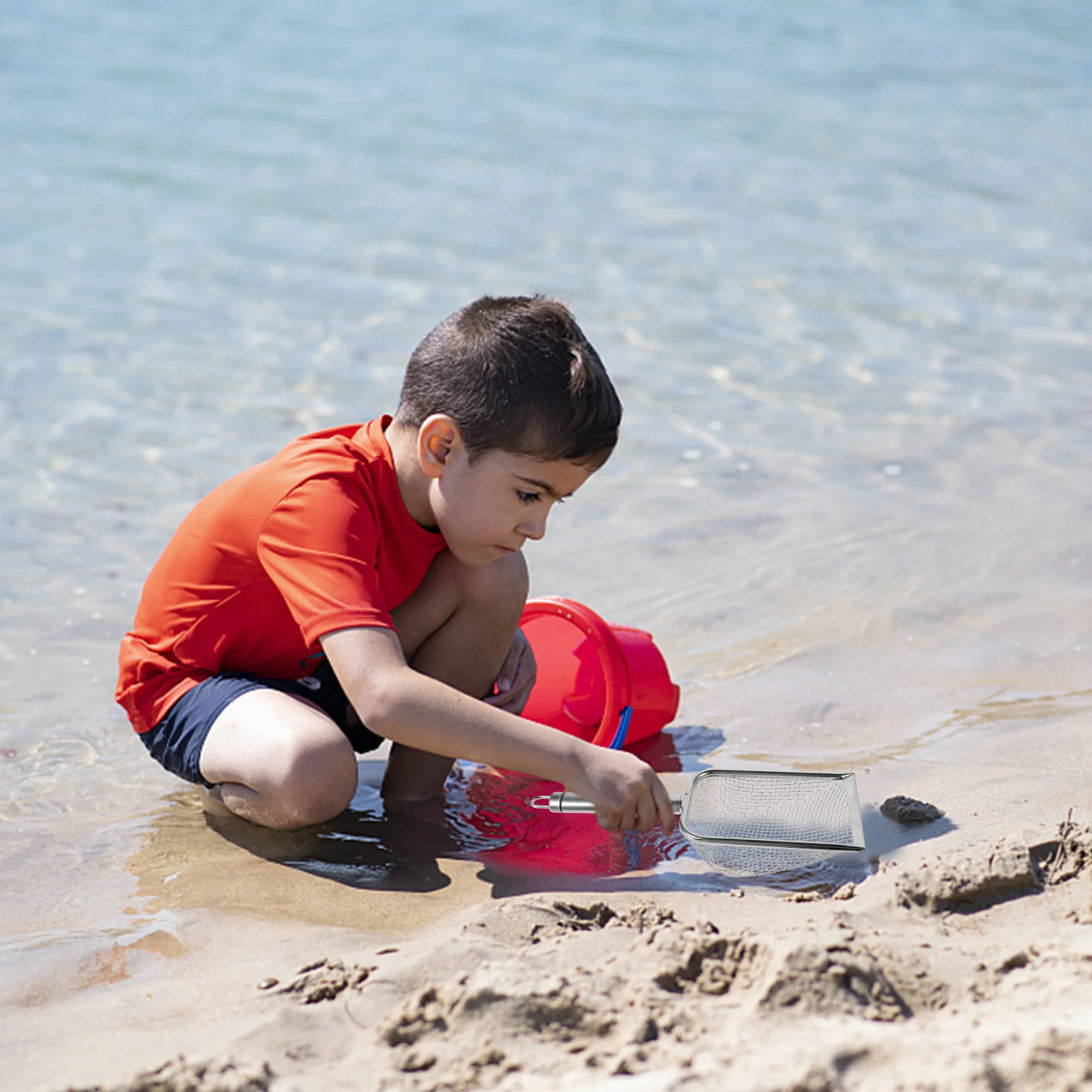 

Beach Mesh Shovel Stainless Steel Sand Filter Scoop Multi-Use Lightweight Durable Metal Handheld Tool Beach Mesh Shovel