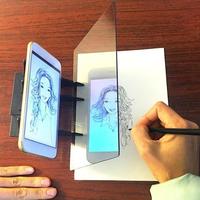 LED Projection Drawing Copy Board Kids Projector Painting Tracing Board Sketch Specular Reflection Dimming Bracket Holder Child