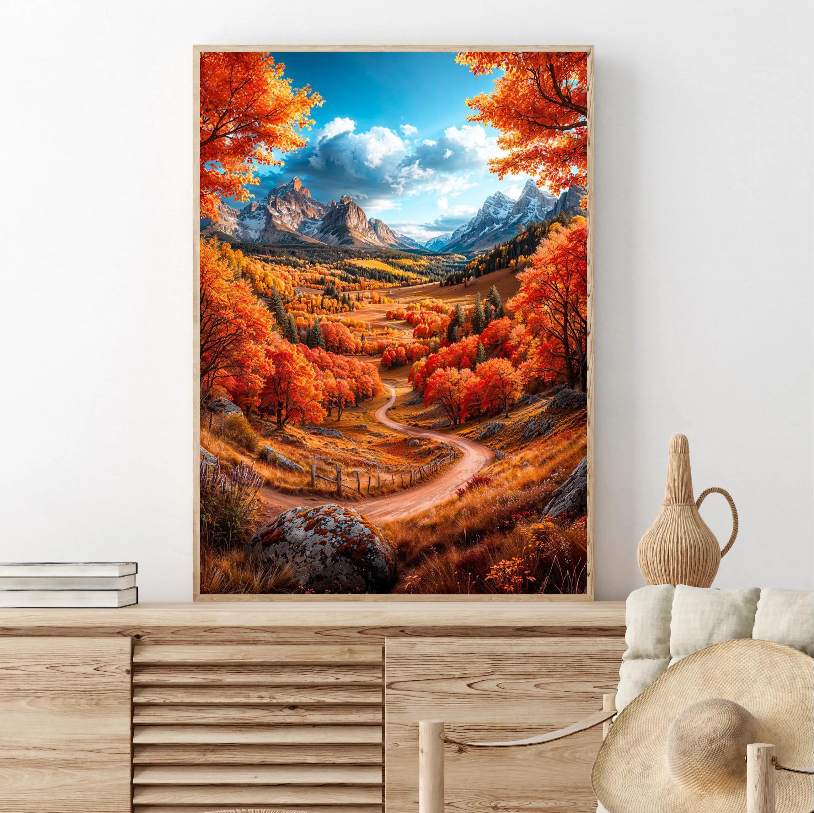 الحديثة الغابات الجبل المناظر الطبيعية التصوير الملصقات يطبع حائط لوح رسم صورة فنية غرفة المعيشة ديكور المنزل #4