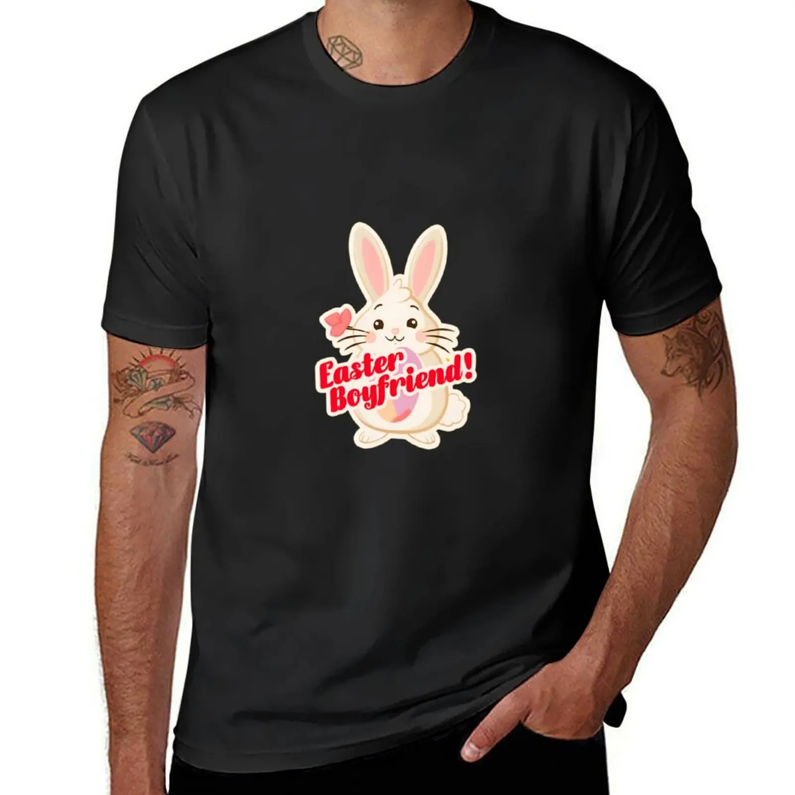 Easter Blessings: Sharing Joy with Your Boyfriend T-Shirt Blouse customizeds blacks shirts graphic tees T-shirt men