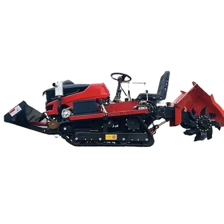 Rotary Crawler Tractor Chinese High Quality Tiller Cultivator For Small Garden and farm   Machine For Sale