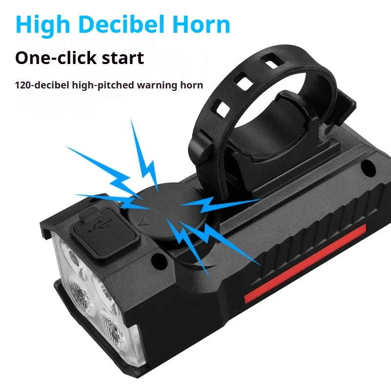 مستشعر الضوء LED للدراجة الأمامية مصباح يدوي آمن للطاقة الشمسية/Type-C شحن ضوء أمامي للدراجة الجبلية لركوب الدراجات الليلية في الهواء الطلق