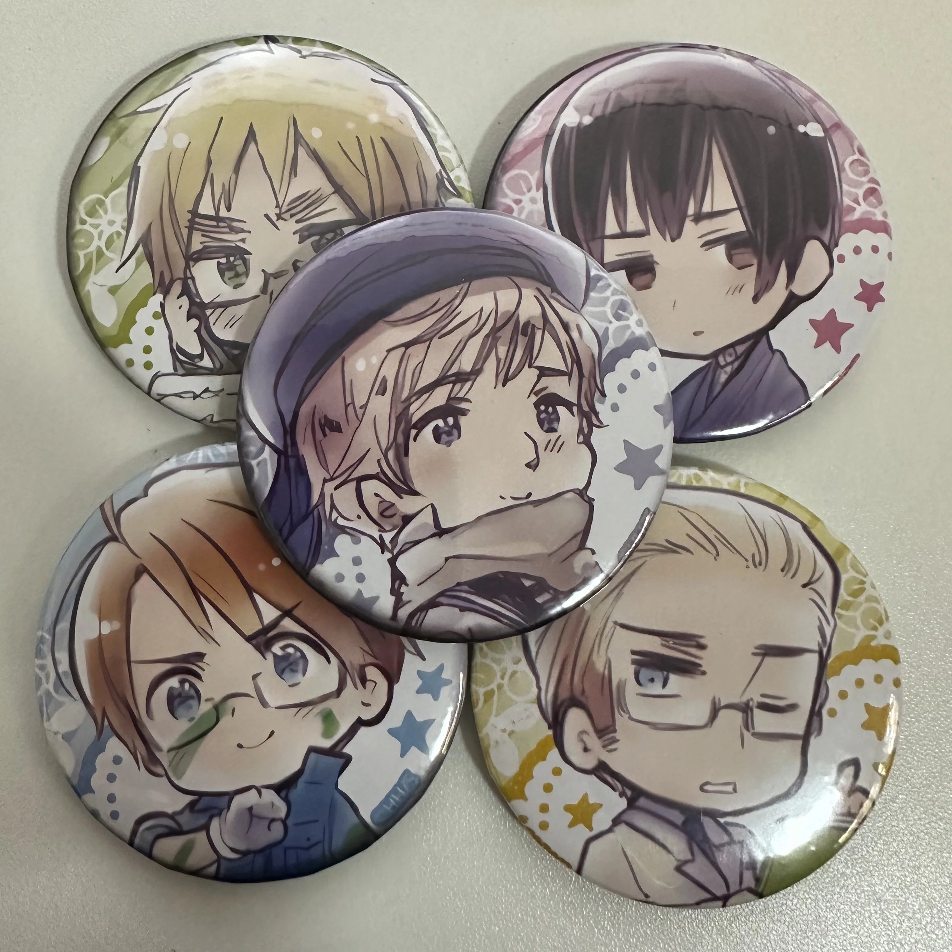 Anime Hetalia: Axis Powers Figures Feliciano Vargas Toris Laurinaitis Cosplay Kawaii Metal Badge Bag Pins Fans Christmas Brooch