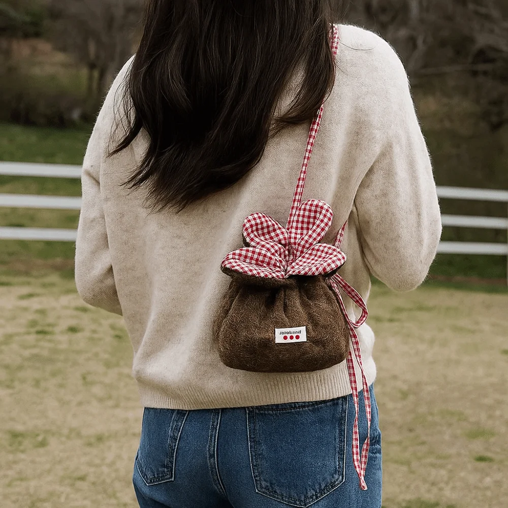 خفيفة الوزن حزمة جيب أفخم زهرة الرباط حقيبة الكورية نمط حقيبة التخزين زهرة حقيبة يد القماش لطيف حقيبة كتف عطلة