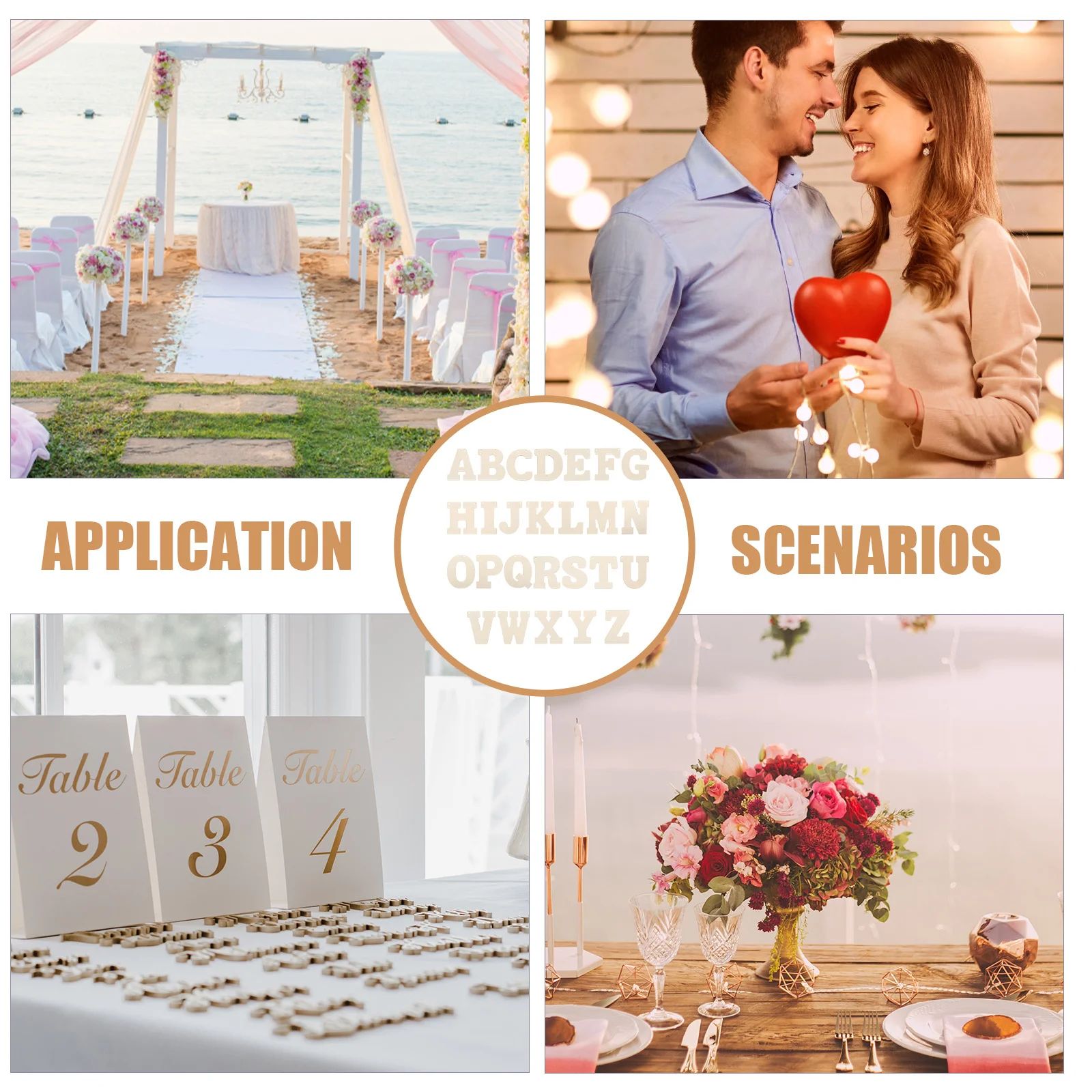 

66Pcs Wooden Alphabet Letters Wood Pieces for Crafts DIY Letter Board Decoration Large Wood Discs for Art Projects Rustic Bar