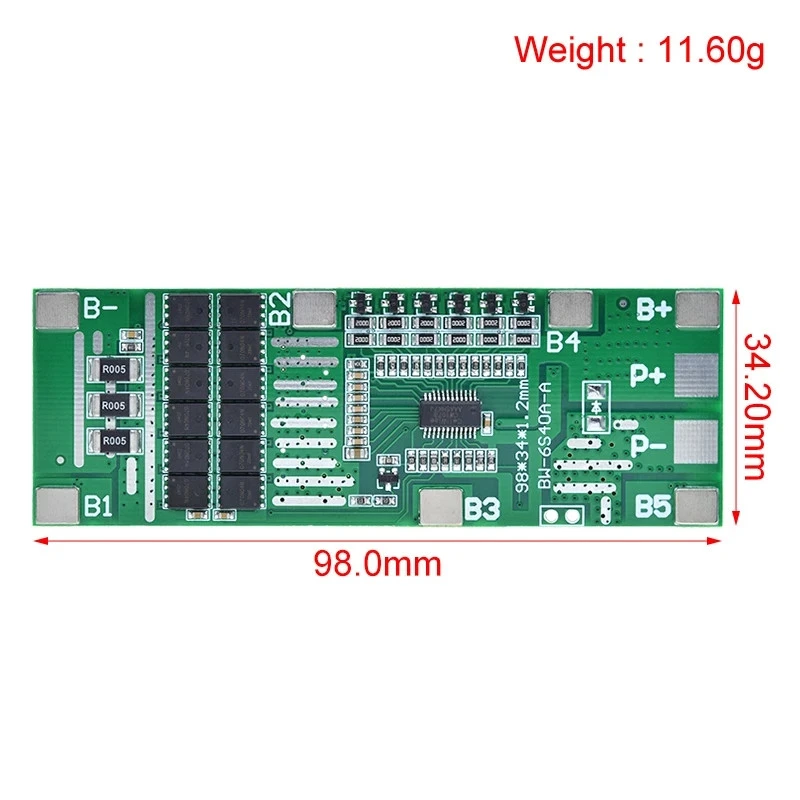 6 Strings 24v40a Met Gebalanceerd Elektrisch Gereedschap Zonne-Verlichting Lithium Batterij Bescherming Board Geïntegreerde Bms