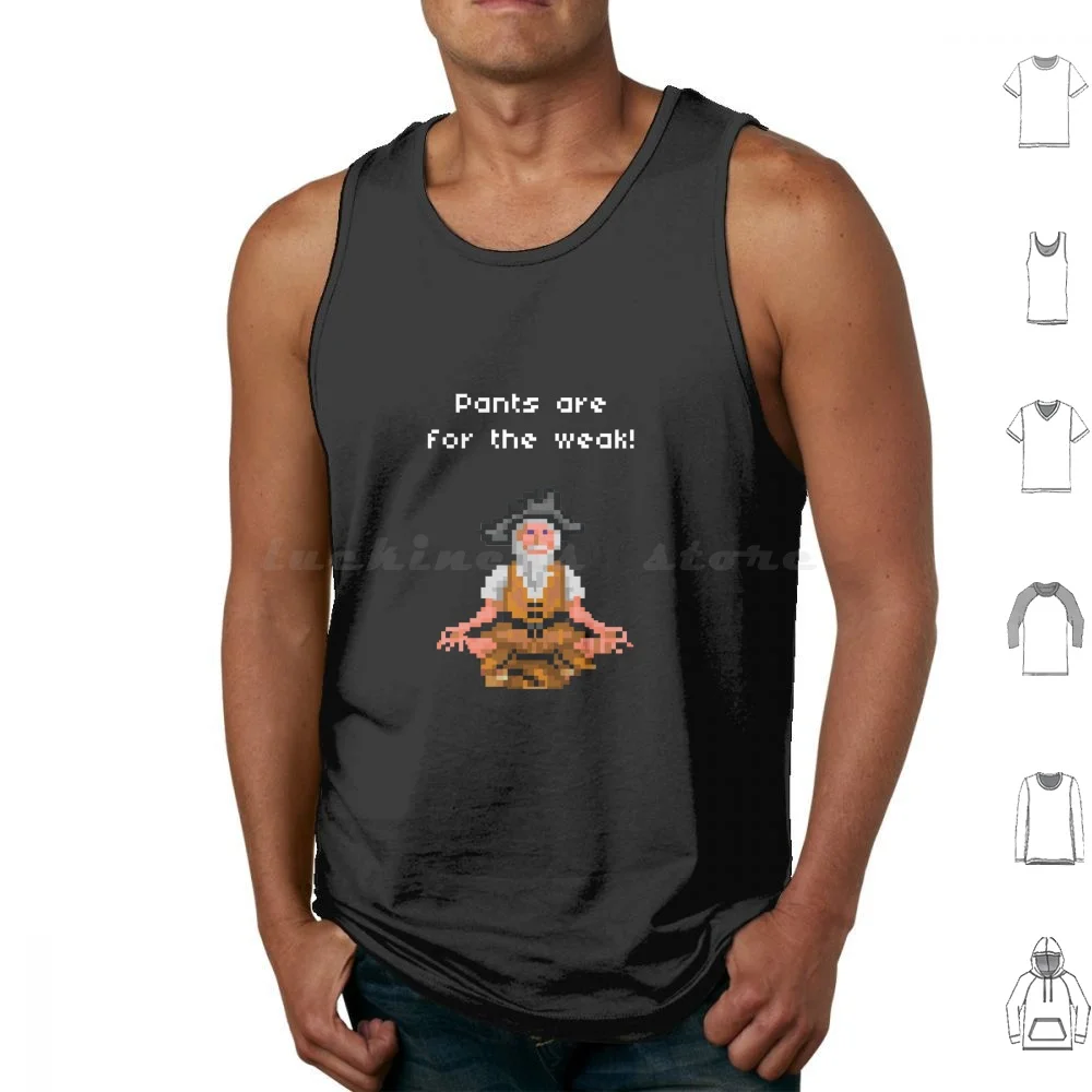 Sans pantalon philosophe 8 bits rétro-philosophie cadeau débardeurs imprimé coton Herman Toothrot singe île philosophe libéral