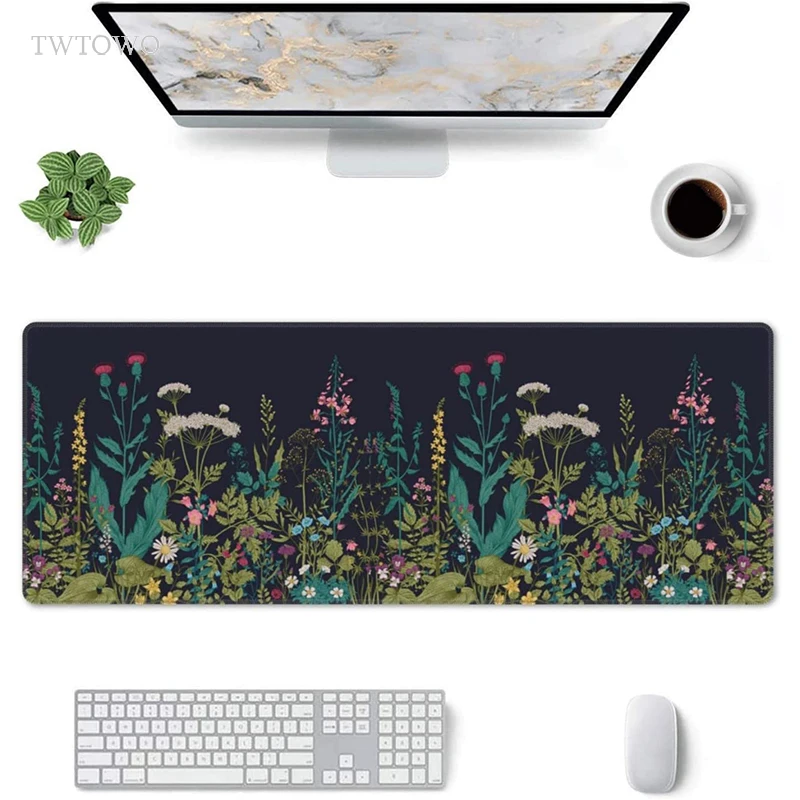 Flower Aesthetics Mouse Pad Gaming XL Computer Home HD Custom Mousepad XXL keyboard pad Natural Rubber Office Soft Mouse Mats