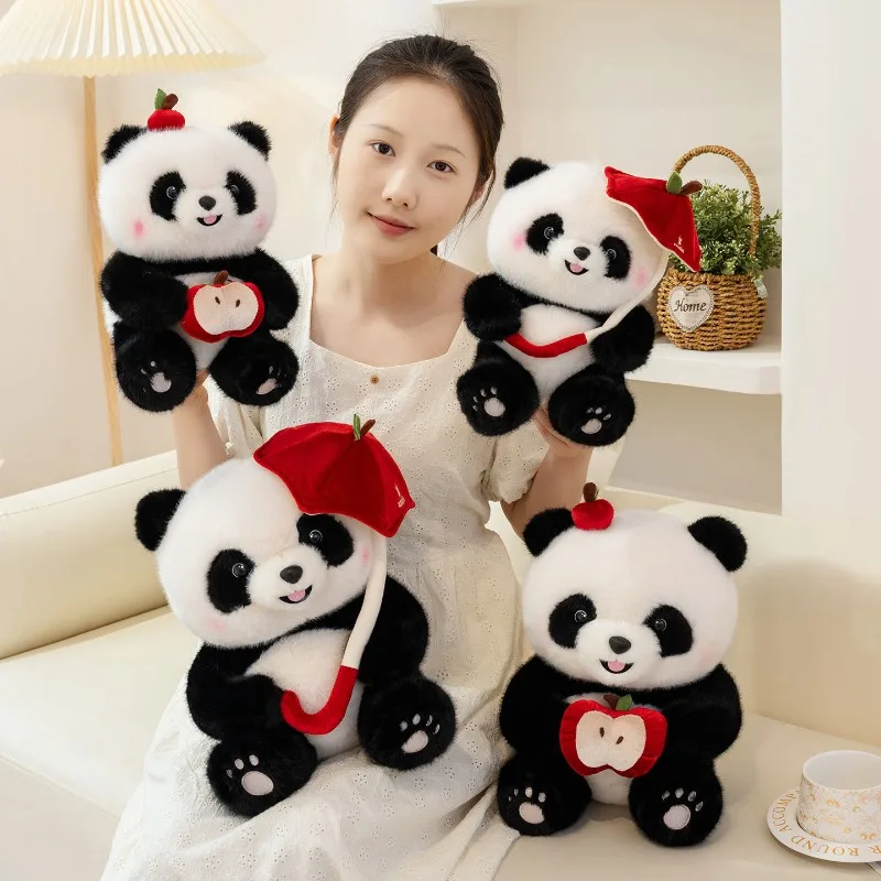 

Miniso 2026 панда с зонтиком, плюшевая кукла, бамбуковая кукла-панда, украшение для дома, подарок на день рождения для друзей, Рождественский подарок