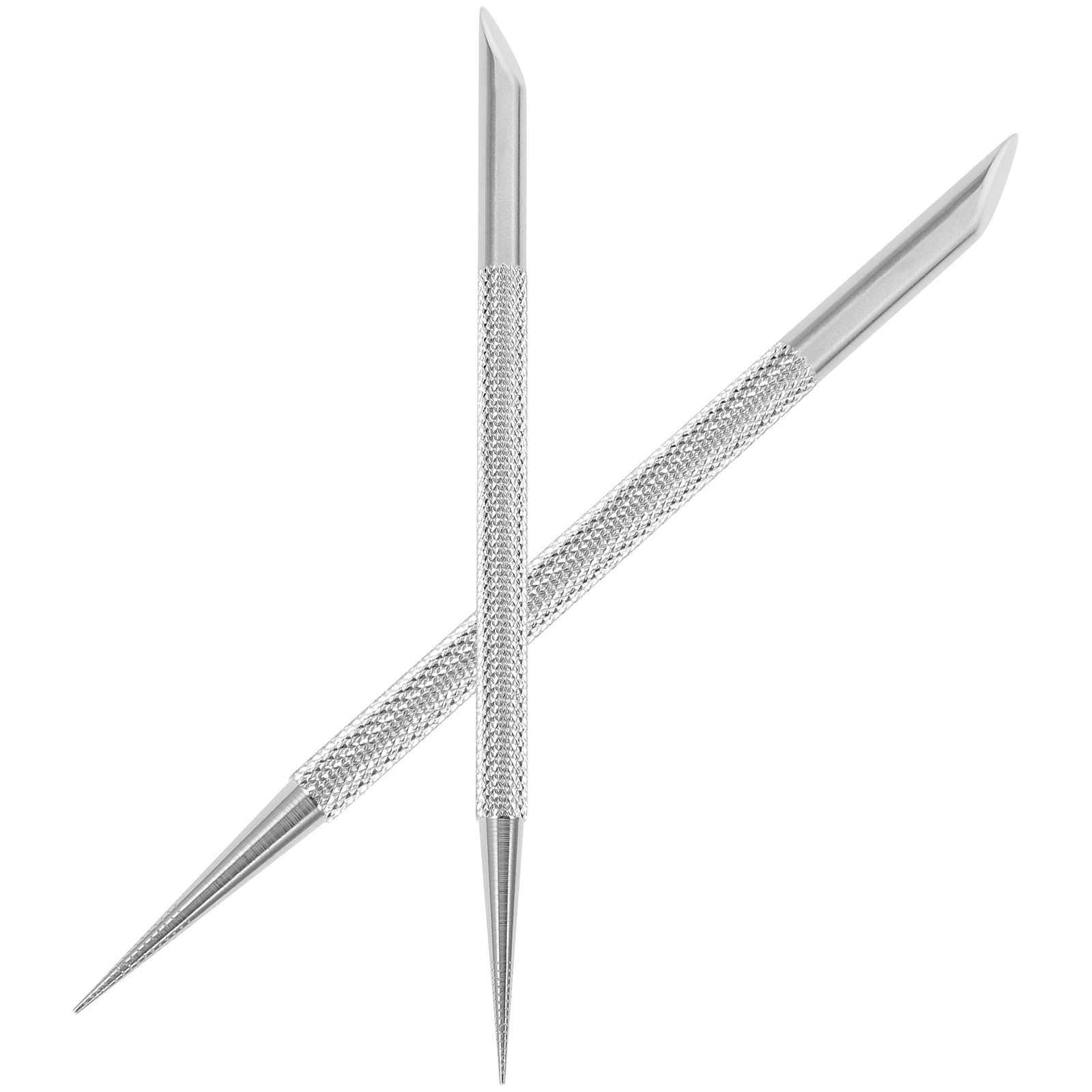 

2Pcs Nail Stainless Steel Cuticle Pusher Manicure Pedicure Nail Art Scraper Cleaner Remover Gel Pedicure Tools Polish