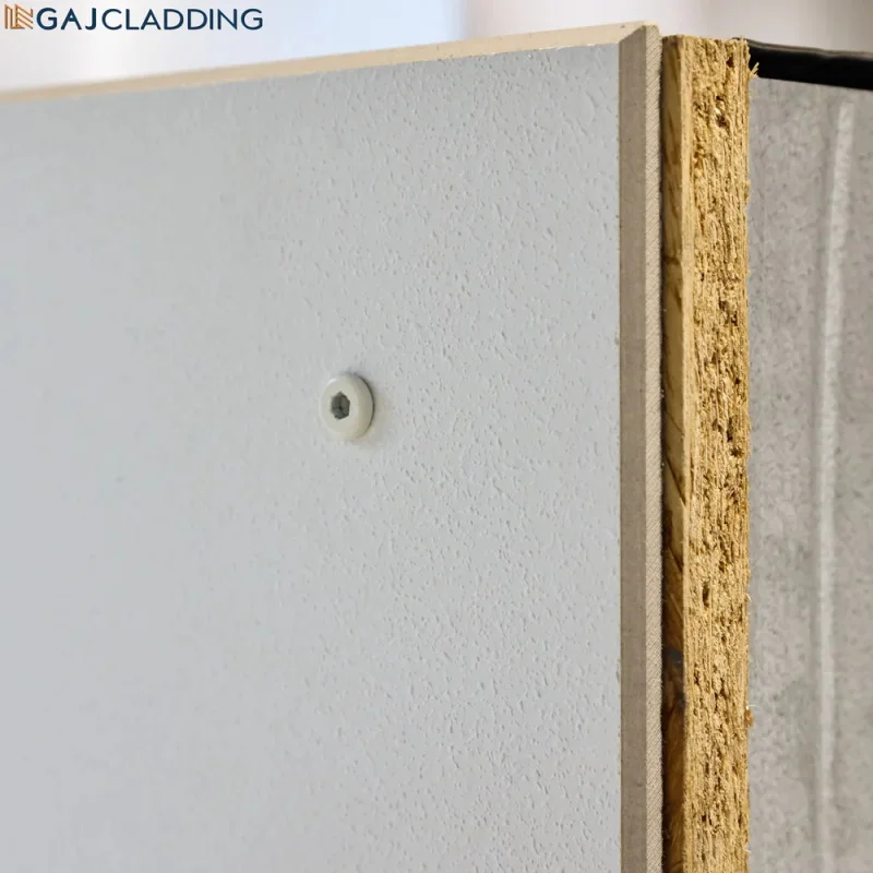 custom.Ventilated Curtain Wall Cladding System Wiryshell Pre-Coated Fiber Cement Panels With Visible Rivets