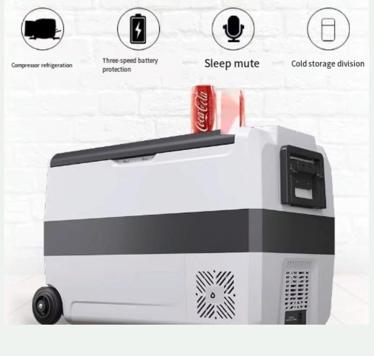 Mini Car Refrigerator Refrigeration Truck Home Dual Use 12v24v  T36 T50 T60 Speed Refrigeration Convenient Pull Rod