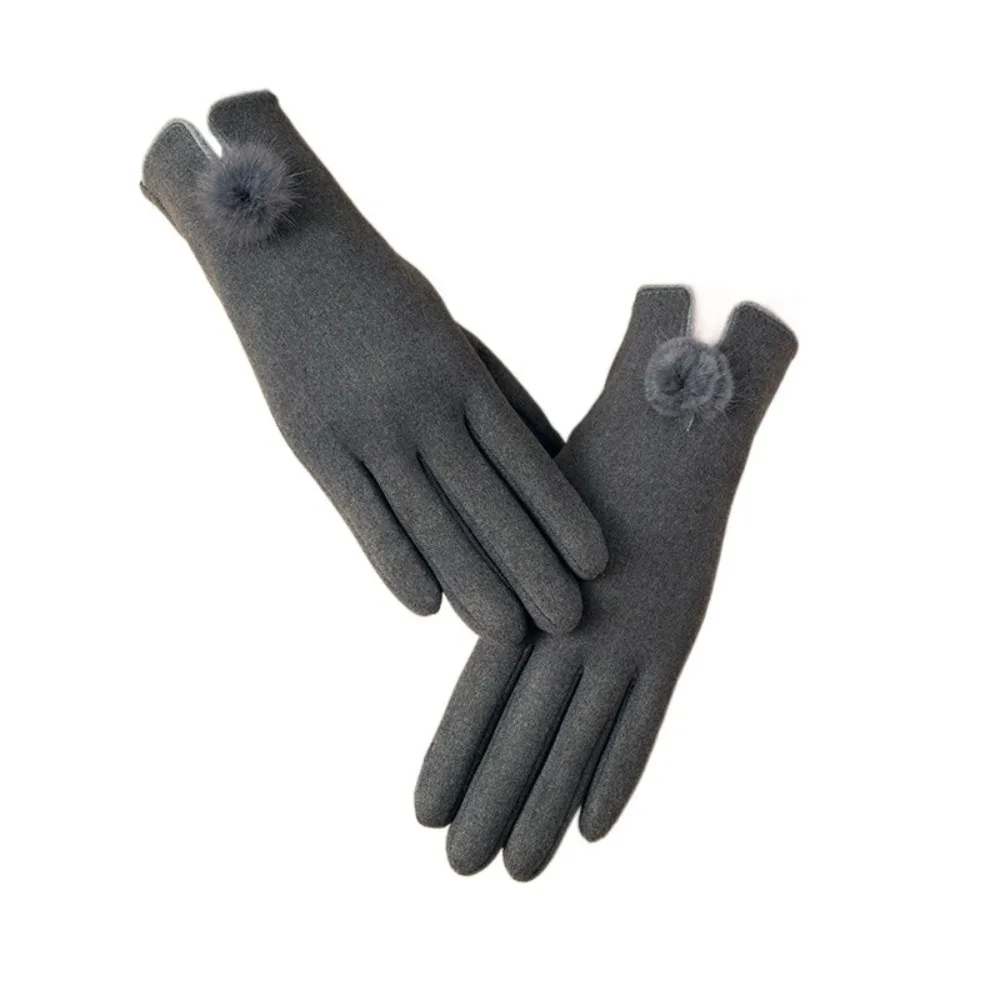 

New Imitation Rabbit Velvet Women Winter Gloves Warm Windproof Touch Screen Gloves Coldproof Student Gloves Autumn and Winter