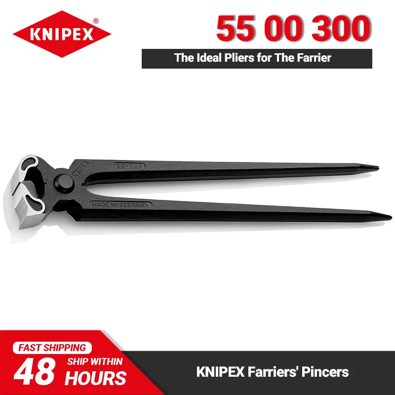 KNIPEX 55 00 300 Farriers Pincers 300mm Length Plier for the Farrier Suitable for Dismantling Work in Vehicle Body Workshops