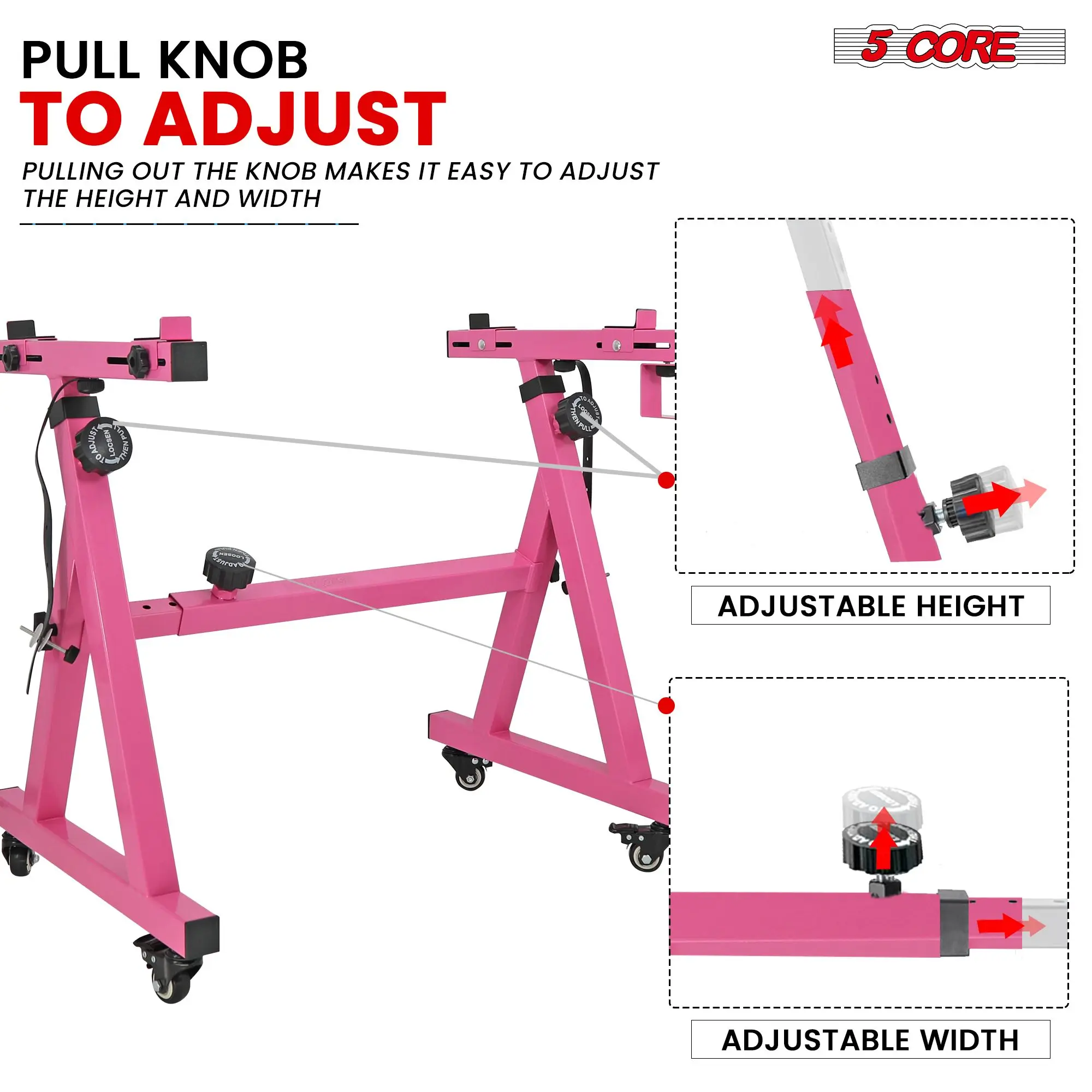 5 CORE حامل لوحة المفاتيح الناهض Z نمط الارتفاع العرض قابل للتعديل المحمولة الثقيلة حامل الموسيقى للأطفال والكبار يناسب 54 #4