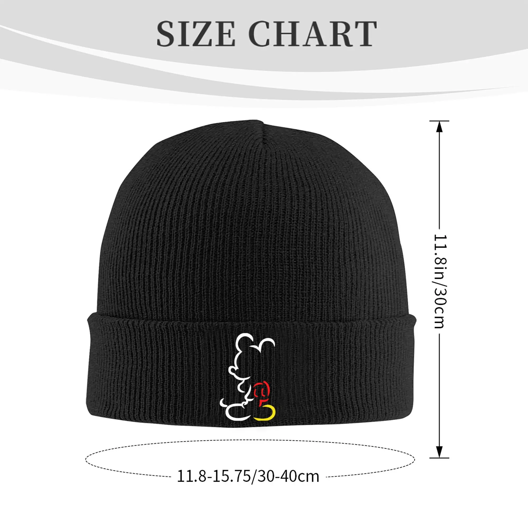 Mickey Mouse Knitted Hat for Women Men Beanies Winter Hat Acrylic  Crochet Cap