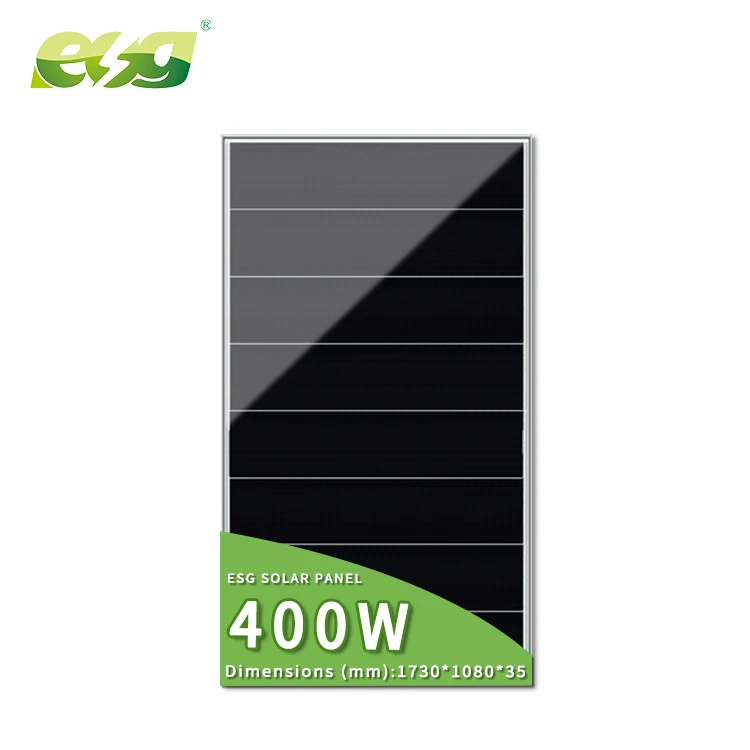 ESG Solar Shingle Photovoltaic 390W 395W 400W 405W Monocrystalline All Black  Energy Panel