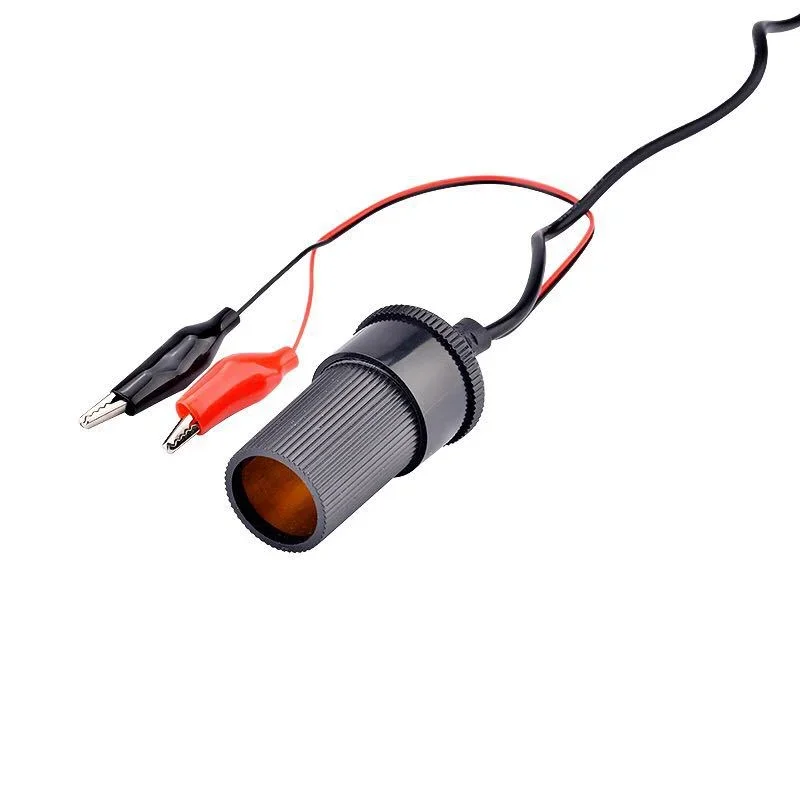 Caricabatterie per auto per uso domestico Base accendisigari da 220V a 12 v2a morsetti positivi e negativi possono testare la linea di caduta di tensione