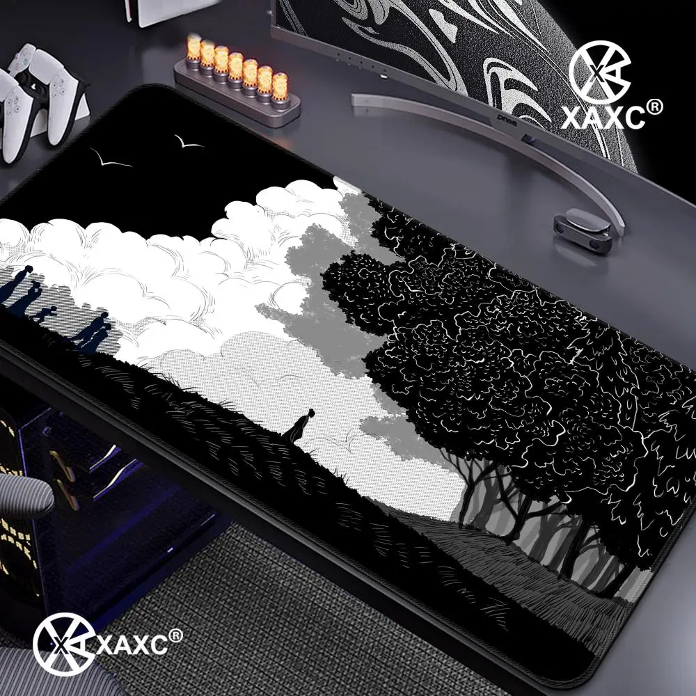 Alfombrilla de ratón con diseño de anime, ideal para teclado y ratón, tamaño XXL, base de goma antideslizante, alfombrilla de ratón para juegos, alfombrilla para ratón de ordenador portátil, XAXC.