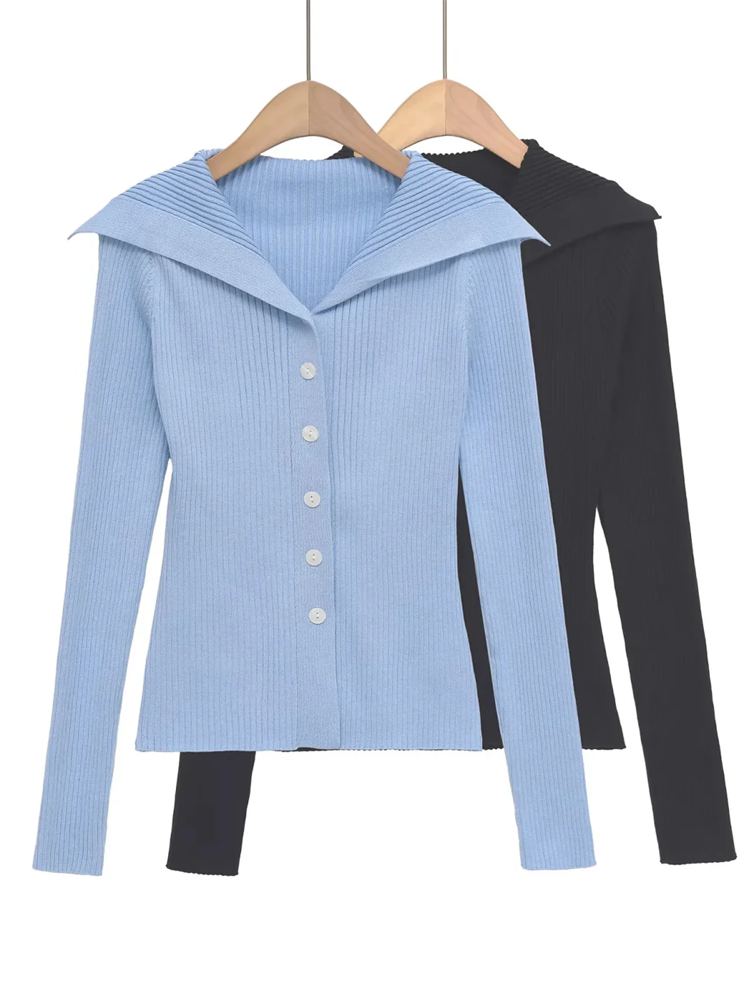 

Женский длинный вязаный свитер-кардиган приталенного кроя с отложным воротником на одной пуговице, осенняя новинка, стильный и модный