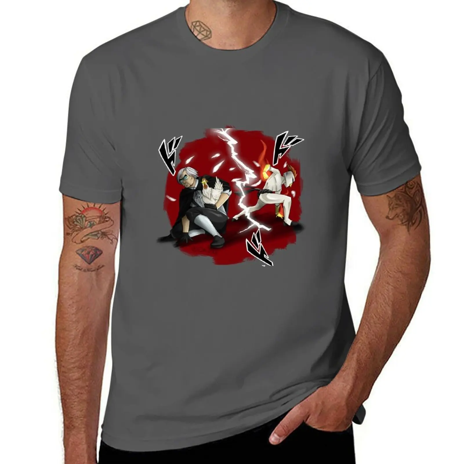 

Anime Chicken Attack T-Shirt Casual Pattern Print Tee Shirt