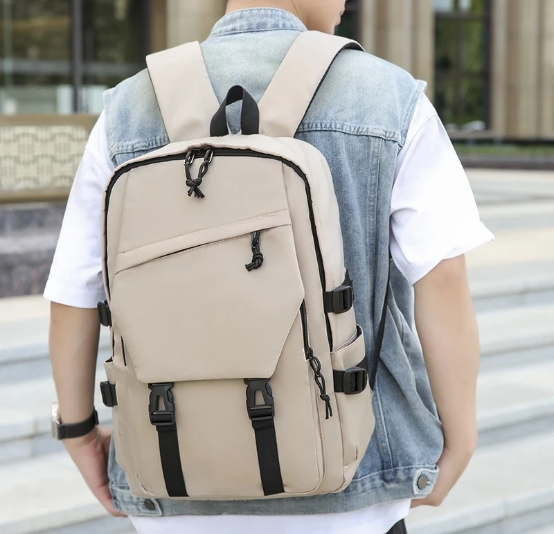 New Fashionable Men's Backpack, Simple and Casual Outdoor Sports Bag, Multi-functional Waterproof Large-capacity Computer Bag