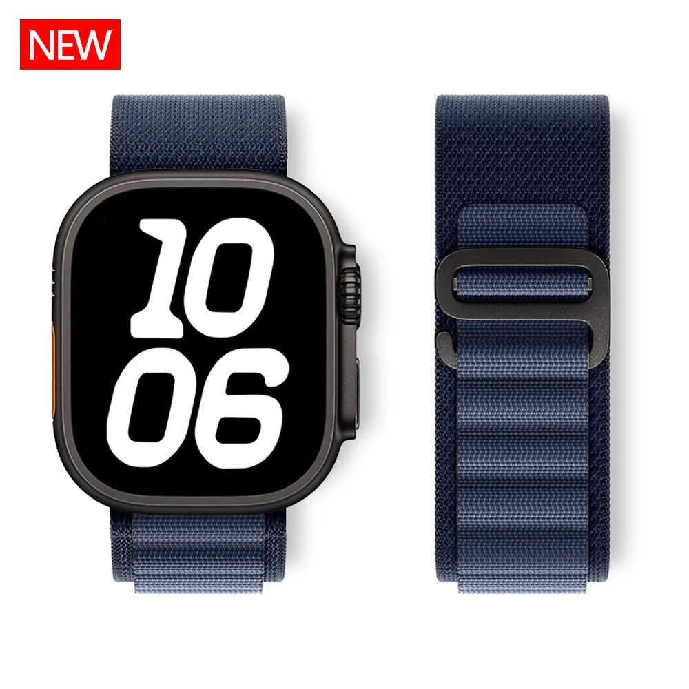 Alpine Strap For Apple Watch band 44mm 45mm 49mm 46mm 40mm 41 42 38 Nylon bracelet iwatch series SE 6 7 8 9 10 Ultra 2 49mm Band image 2