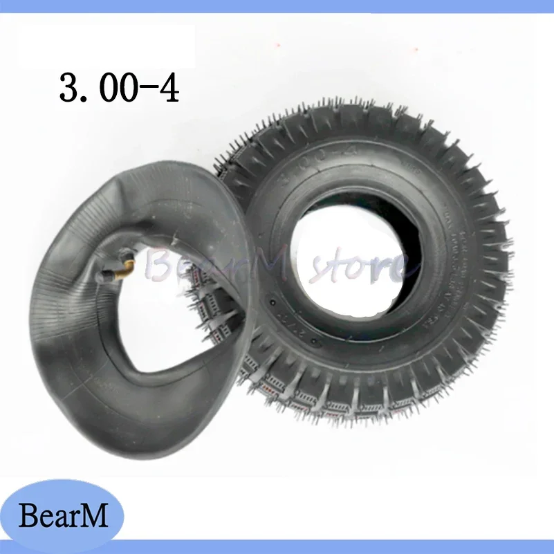 

Motorcycle tyre 3.00-4 (10"x3", 260x85) Knobby Scooter, ATV and Go Kart Tire Tube Set