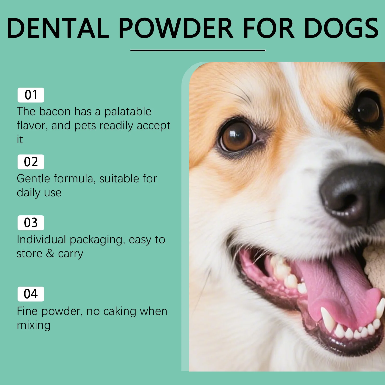 Dog Tooth Cleaning Powder Plaque Tartar Remover Brighten Reduce Calculus Breath Freshing Dog Cleaning Product Oral Care Powders