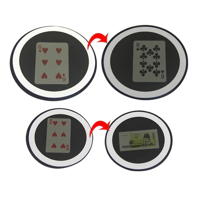 

1 set Mirror Poker Card magia gimmick accessoire magic tricks props funny magie illusion street C2036