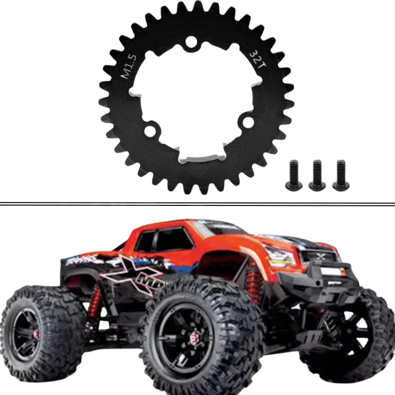 เหล็ก M1.5 32T Spur เกียร์หลัก 1.5 โมดูลัสสําหรับ Traxxas 1/5 X-Maxx 8S 1/6 XRT RC รถอะไหล่อัพเกรดอุปกรณ์เสริม