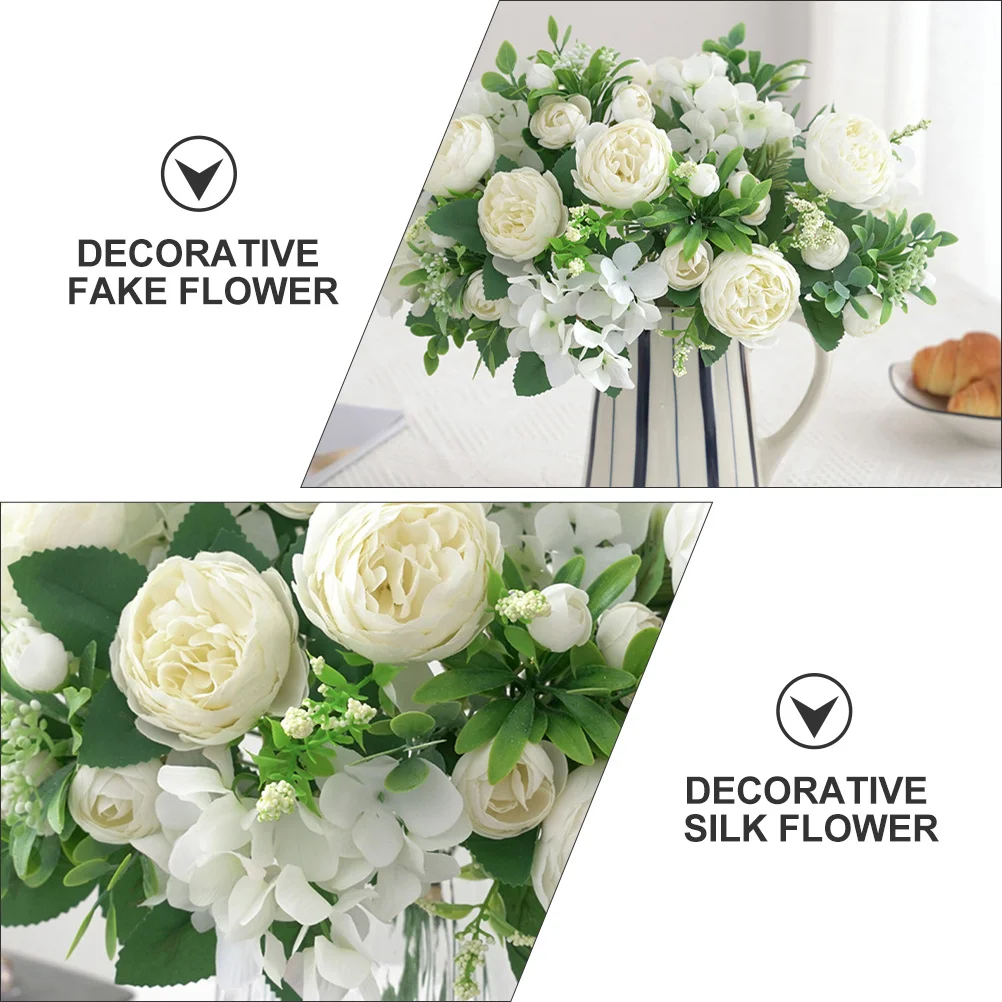 

Simulation Bouquet Silk Artificial Flower For Wedding Diy Arrangement Bride Holding Bouquets Fake Plant Decoration Decorative