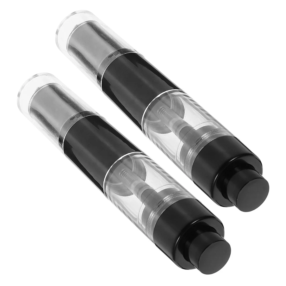 

2Pcs Press to Dispense Bottle Brush, Refillable Travel Makeup Brush Set, Retractable Powder Foundation Blush Applicator for on