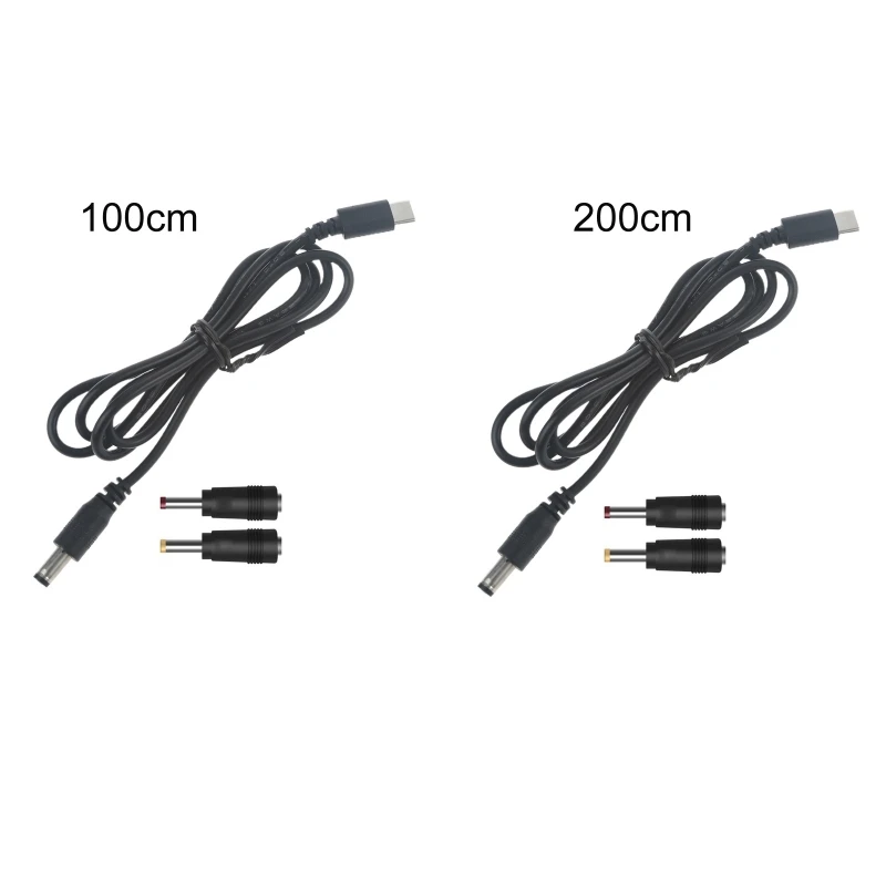 USB Type to 5.5x2.1mm 3.5x1.35mm 4.0x1.7mm 12V PD Trigger Power Cable for Routers Laptop Speaker LED Light Camera 594A