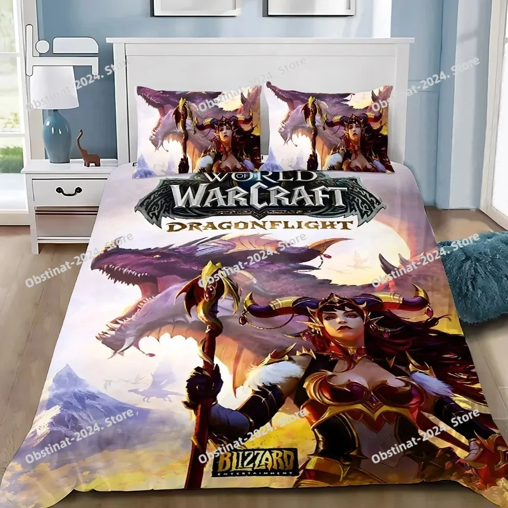

Duvet Cover Pillowcase Bedding Set Hot Game Worlds Of W-Warcrafts Adult BoyGirl Bedroom Decoration Single Double Large Size