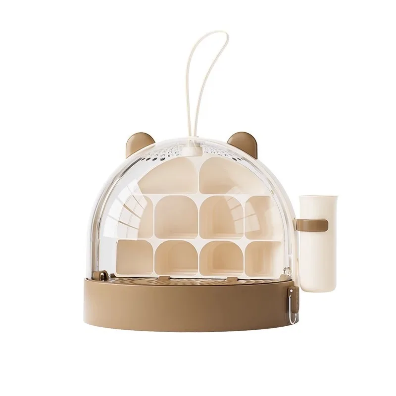 

Silkworm Breeding House Transparent Cage Washable Portable Bear Design for Kids Small Pet Outdoor Insect Habitat Observation Use