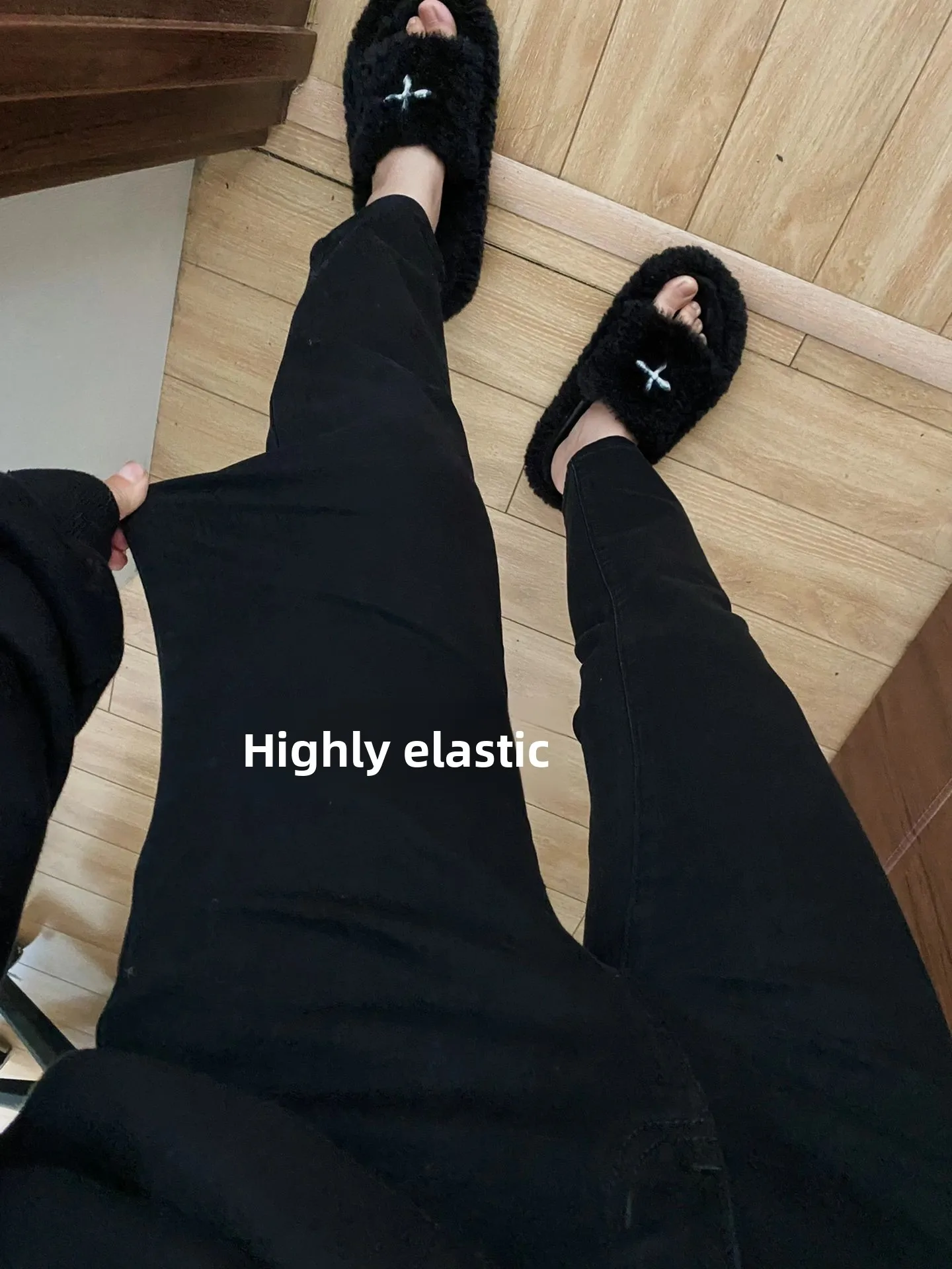 

High Waist Straight Leg Denim Jeans Women's Spring New Loose Slimming Large Size Smoke Tube Pants Versatile Nine Point Pants