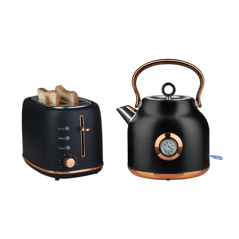 Modern Style Breakfast Set Electric Kettle Sandwich Toaster Thermostat Blender Set