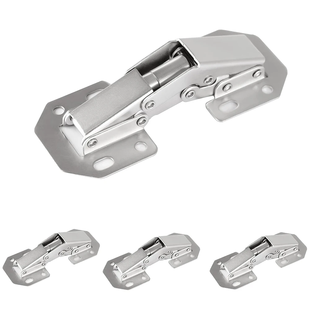 

2pcs Hidden Folding Hinges for Cabinet Doors Frameless Concealed Cabinet Hinges Cold-rolled Steel 90° Surface Mount Hinges
