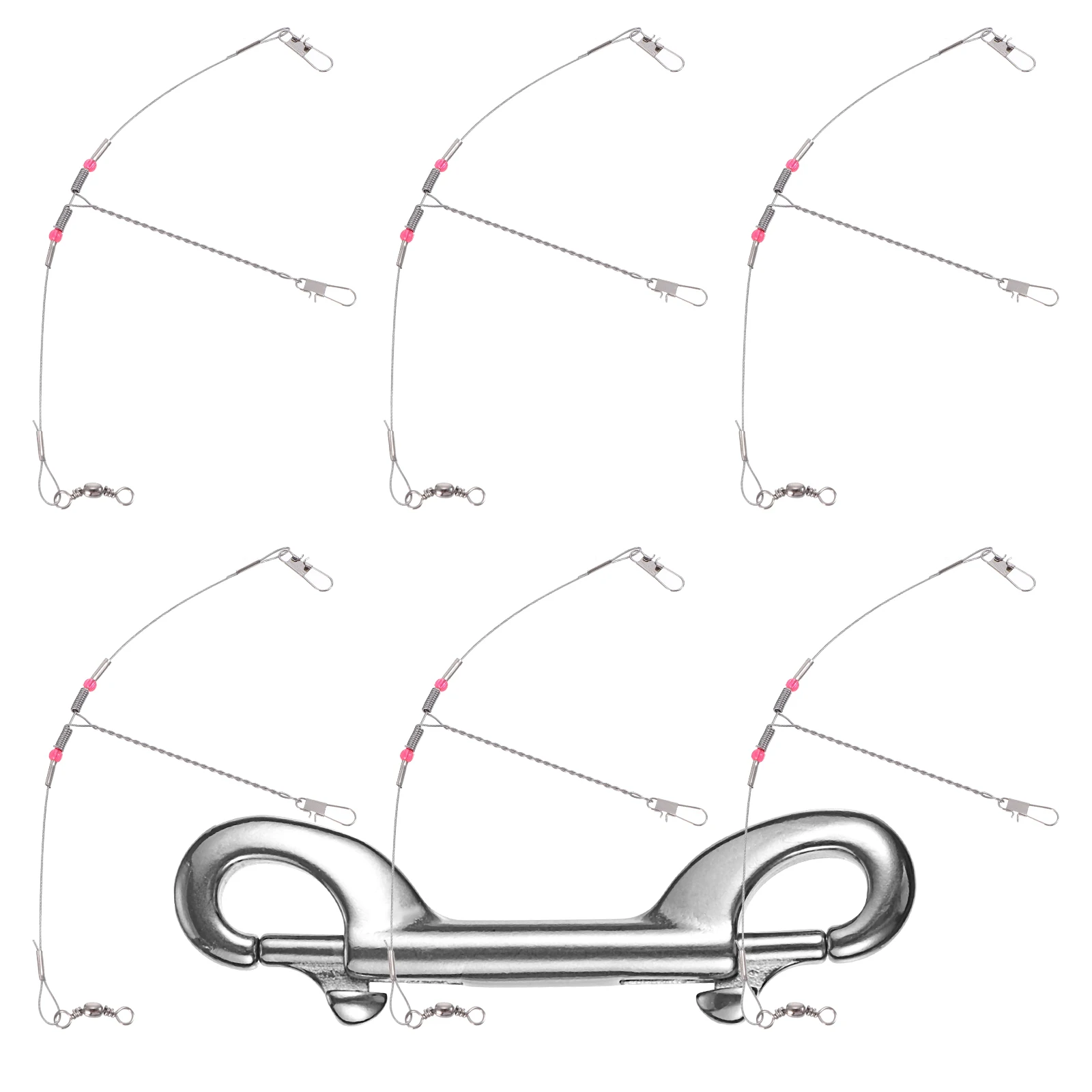 

10pcs Steel Wire Balance Hooks Durable Assortment for Sea Fishing Enthusiasts Reduce Decoupling Increase Catch Chance Fishing