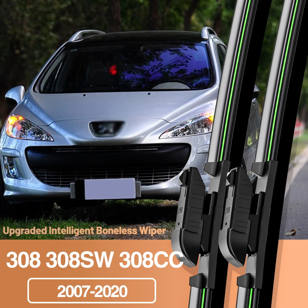 

2pcs For Peugeot 308 308SW 308CC 2007-2020 Front Windshield Wiper Blades Windscreen Window Accessories 2008 2010 2013 2014 2018