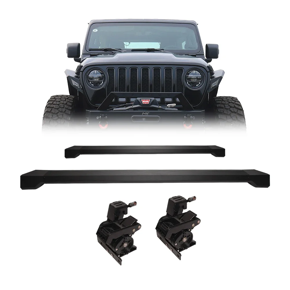 

4x4 Electric Sidestep Bar for Jeep Wrangler JK 07+ Black Running Board for JEEP rock slider